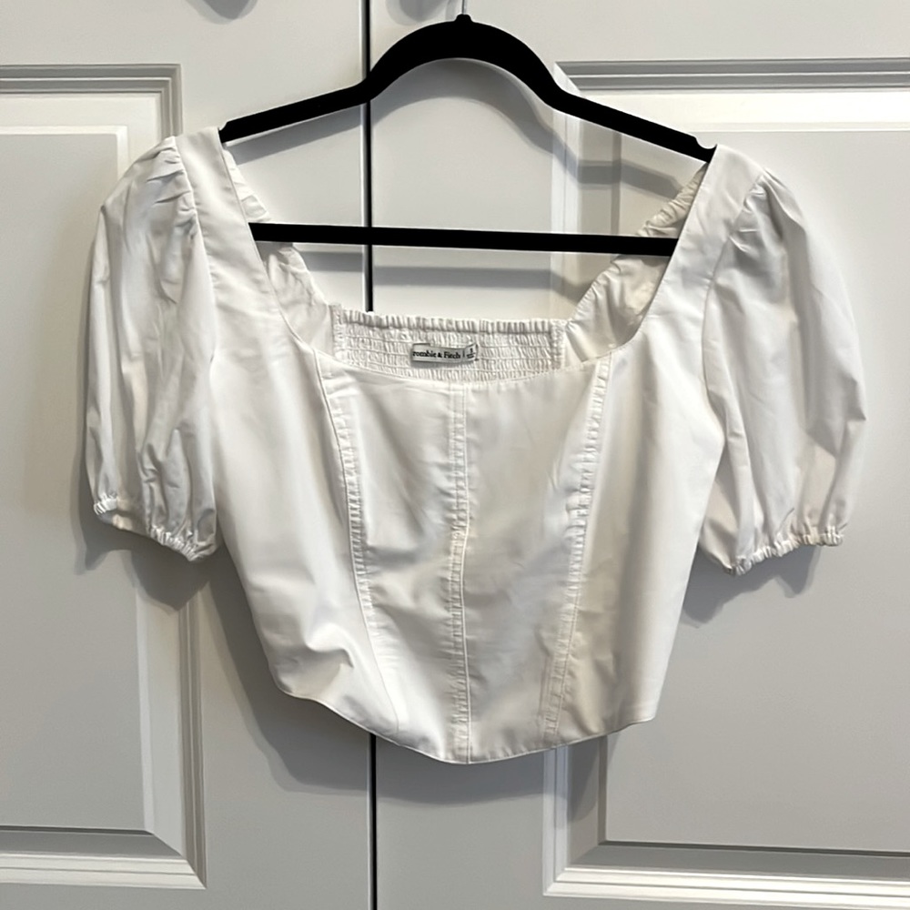 cropped abercrombie corset top